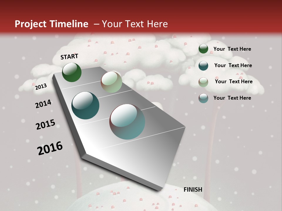 A House On Top Of A Snow Covered Hill PowerPoint Template