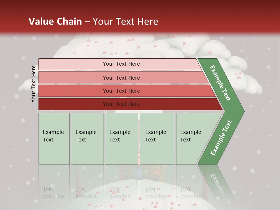 A House On Top Of A Snow Covered Hill PowerPoint Template