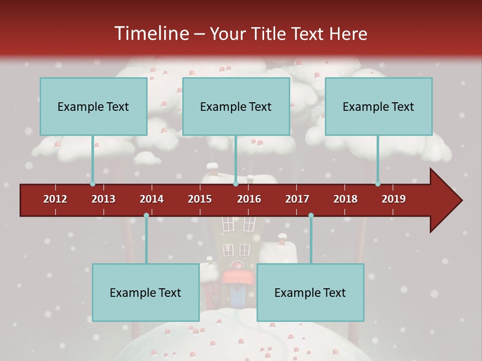 A House On Top Of A Snow Covered Hill PowerPoint Template