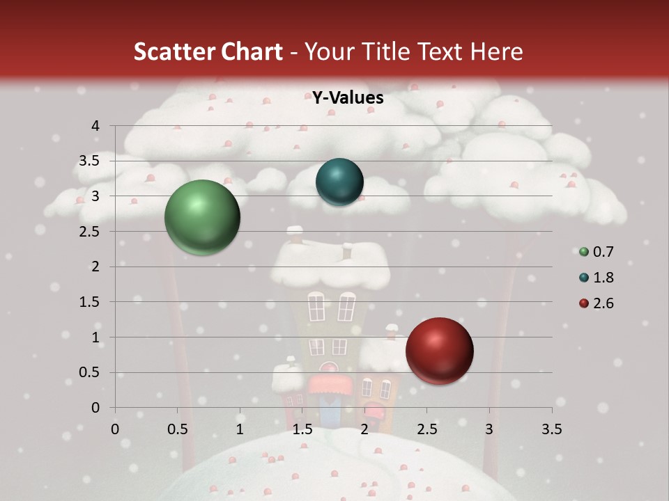 A House On Top Of A Snow Covered Hill PowerPoint Template