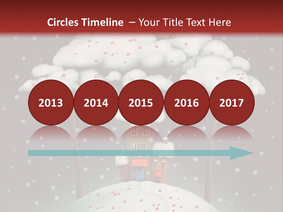 A House On Top Of A Snow Covered Hill PowerPoint Template