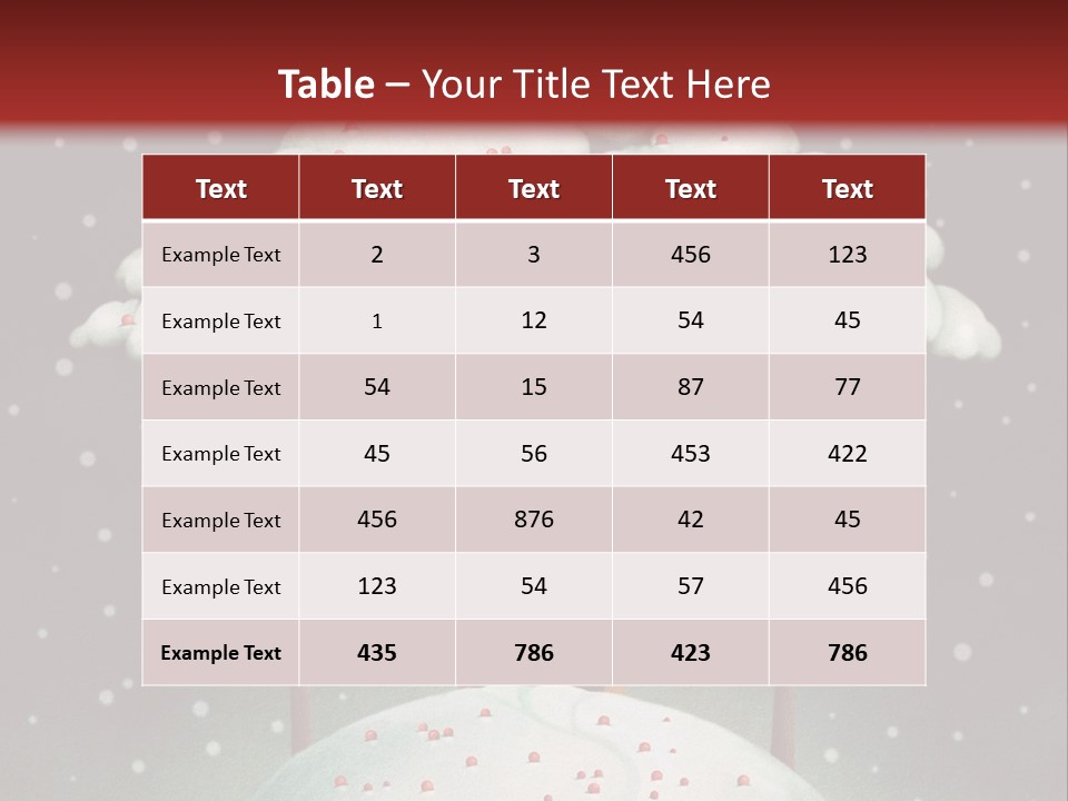 A House On Top Of A Snow Covered Hill PowerPoint Template