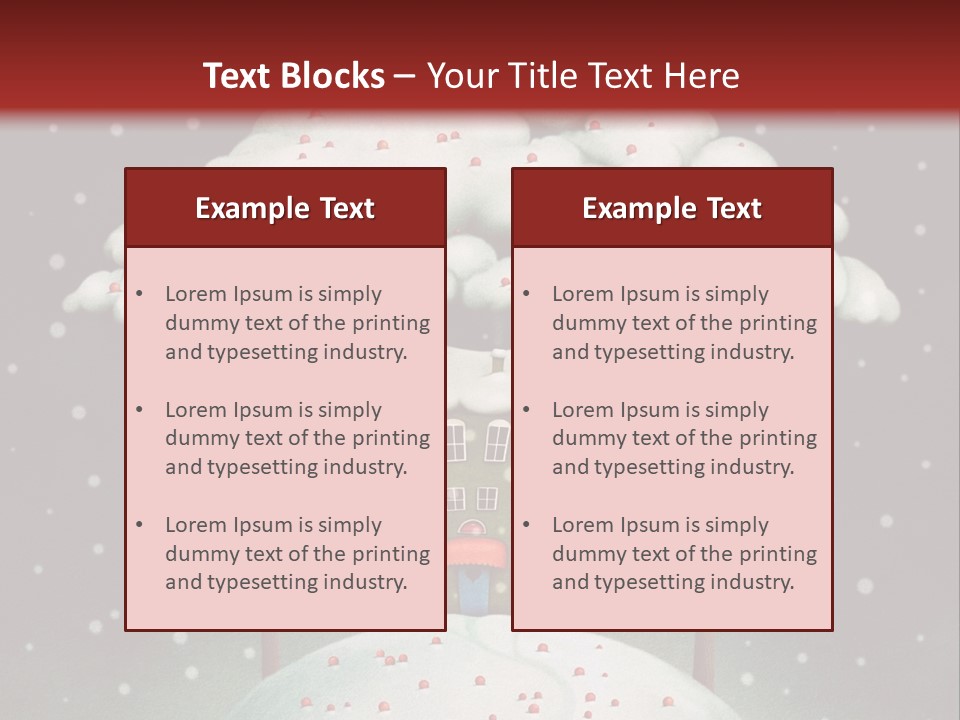 A House On Top Of A Snow Covered Hill PowerPoint Template