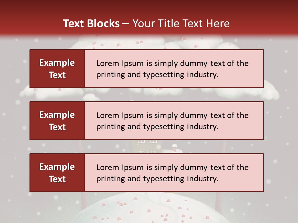 A House On Top Of A Snow Covered Hill PowerPoint Template