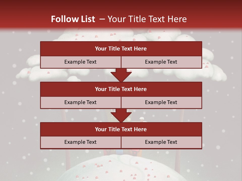 A House On Top Of A Snow Covered Hill PowerPoint Template