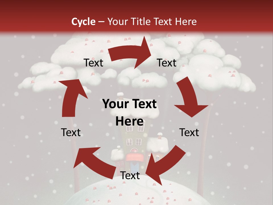 A House On Top Of A Snow Covered Hill PowerPoint Template