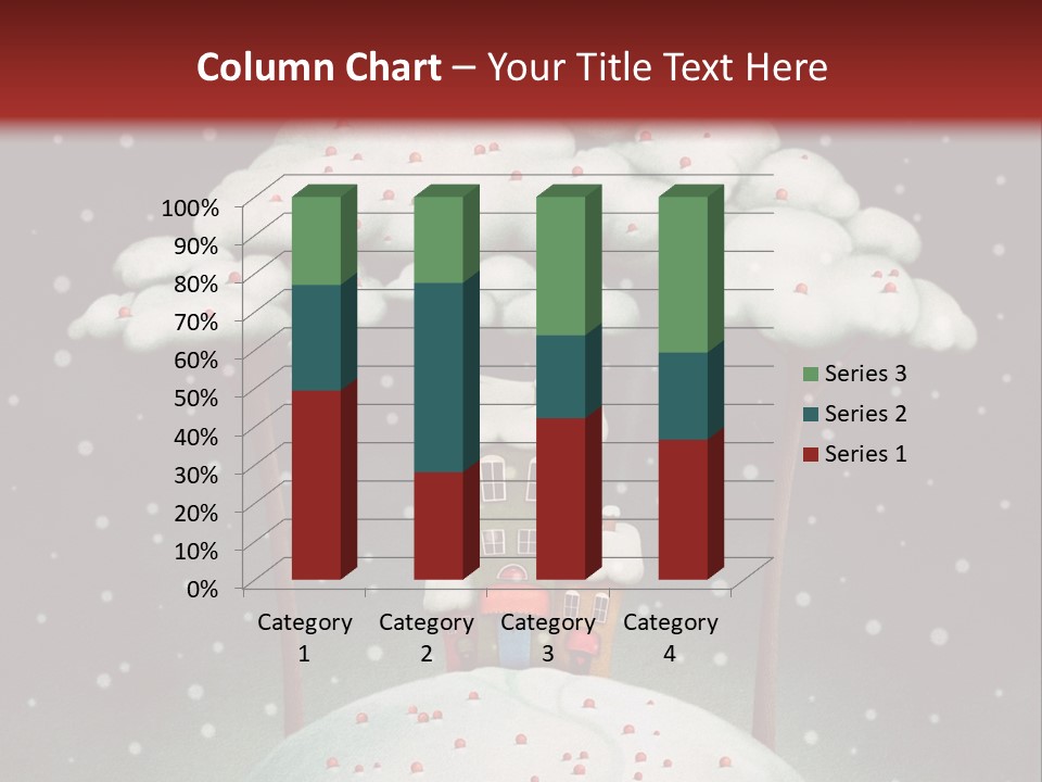 A House On Top Of A Snow Covered Hill PowerPoint Template