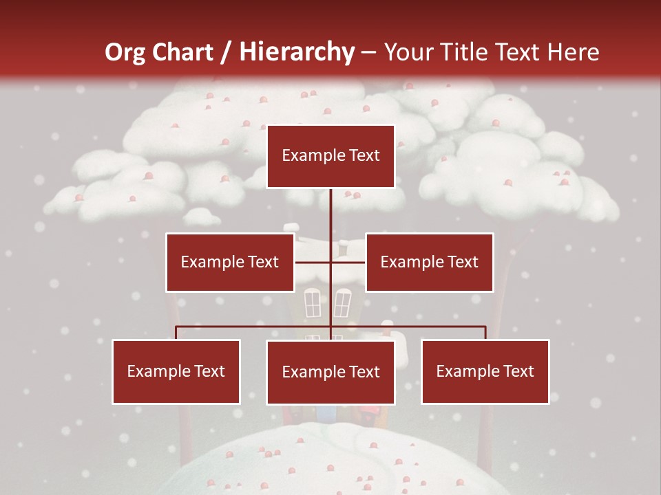 A House On Top Of A Snow Covered Hill PowerPoint Template
