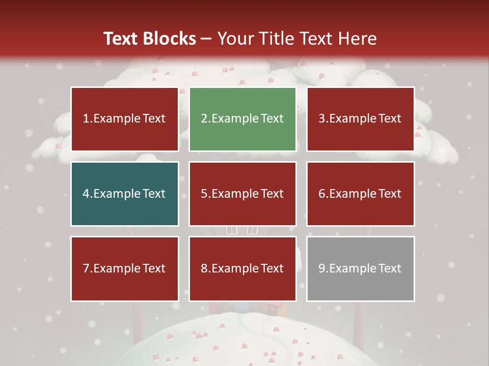 A House On Top Of A Snow Covered Hill PowerPoint Template