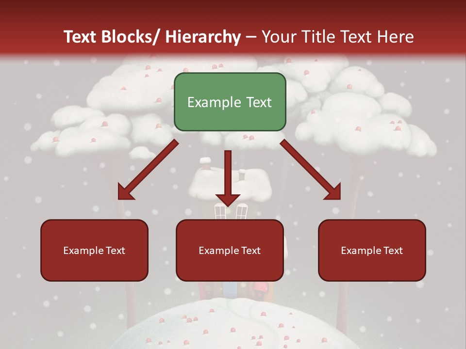 A House On Top Of A Snow Covered Hill PowerPoint Template