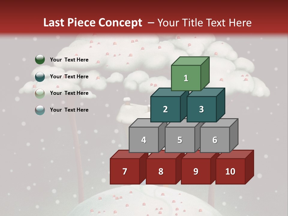 A House On Top Of A Snow Covered Hill PowerPoint Template