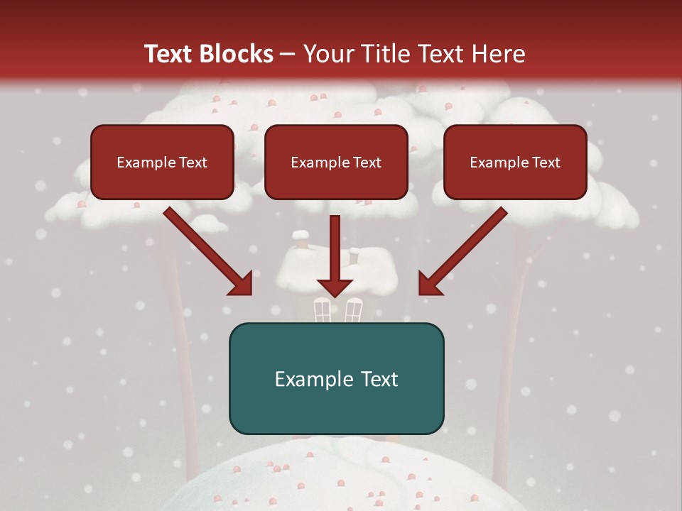A House On Top Of A Snow Covered Hill PowerPoint Template