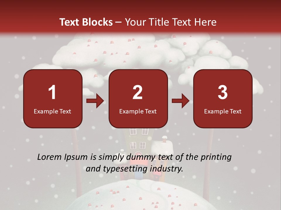 A House On Top Of A Snow Covered Hill PowerPoint Template