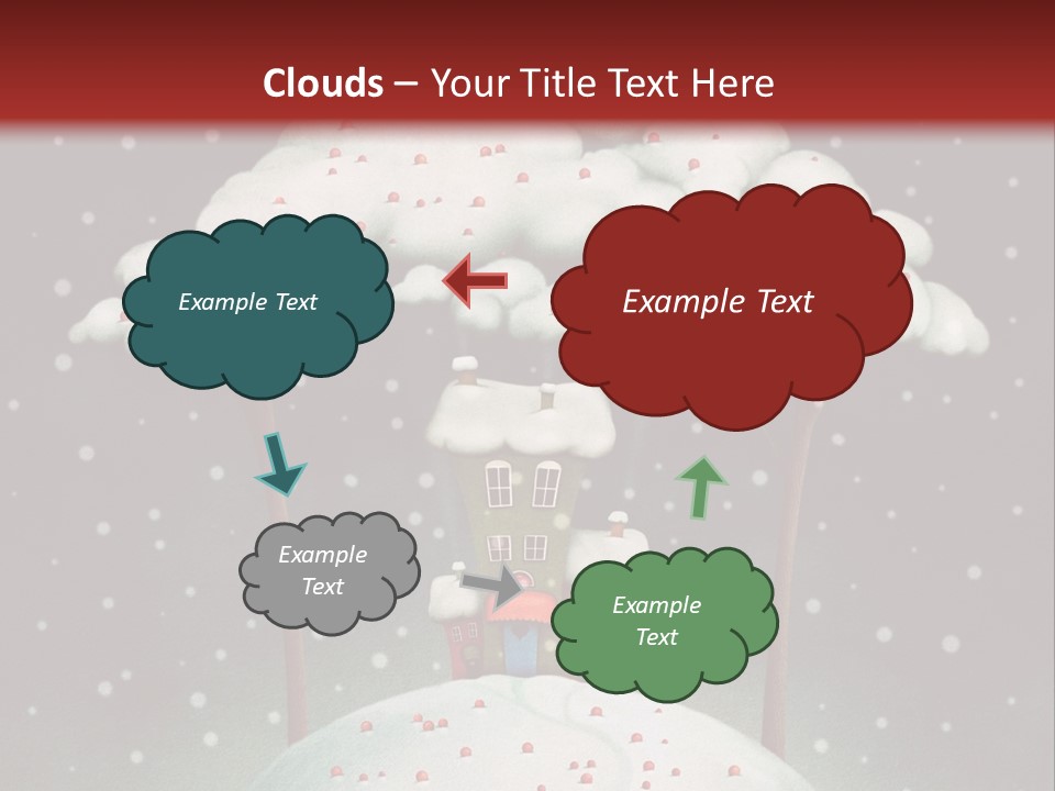 A House On Top Of A Snow Covered Hill PowerPoint Template