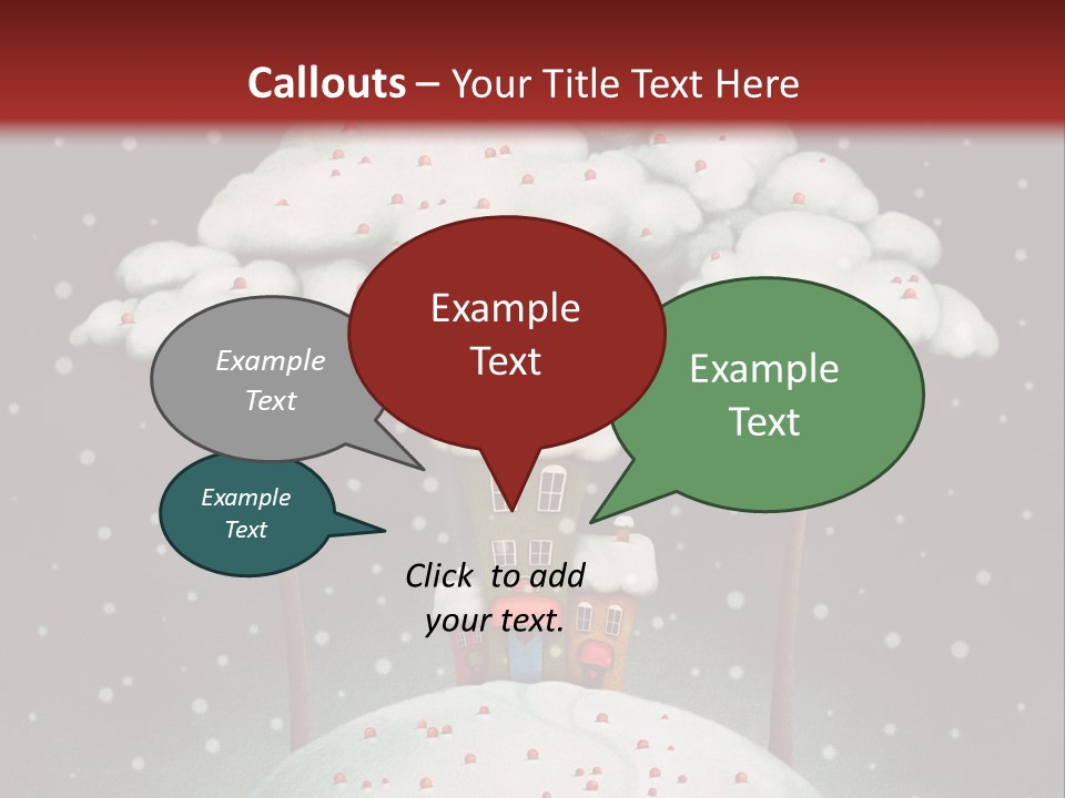 A House On Top Of A Snow Covered Hill PowerPoint Template