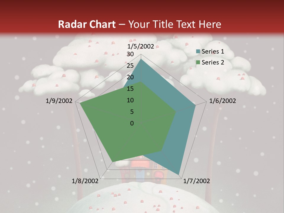A House On Top Of A Snow Covered Hill PowerPoint Template
