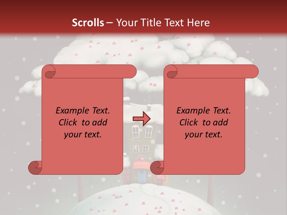 A House On Top Of A Snow Covered Hill PowerPoint Template