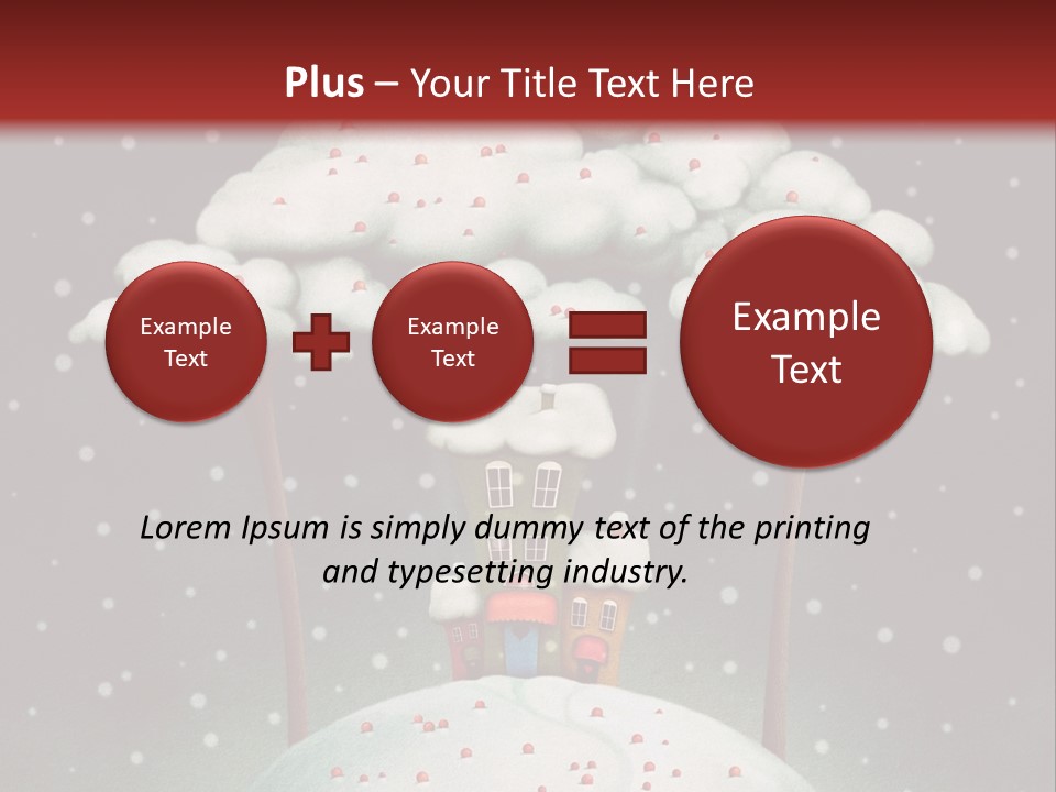 A House On Top Of A Snow Covered Hill PowerPoint Template