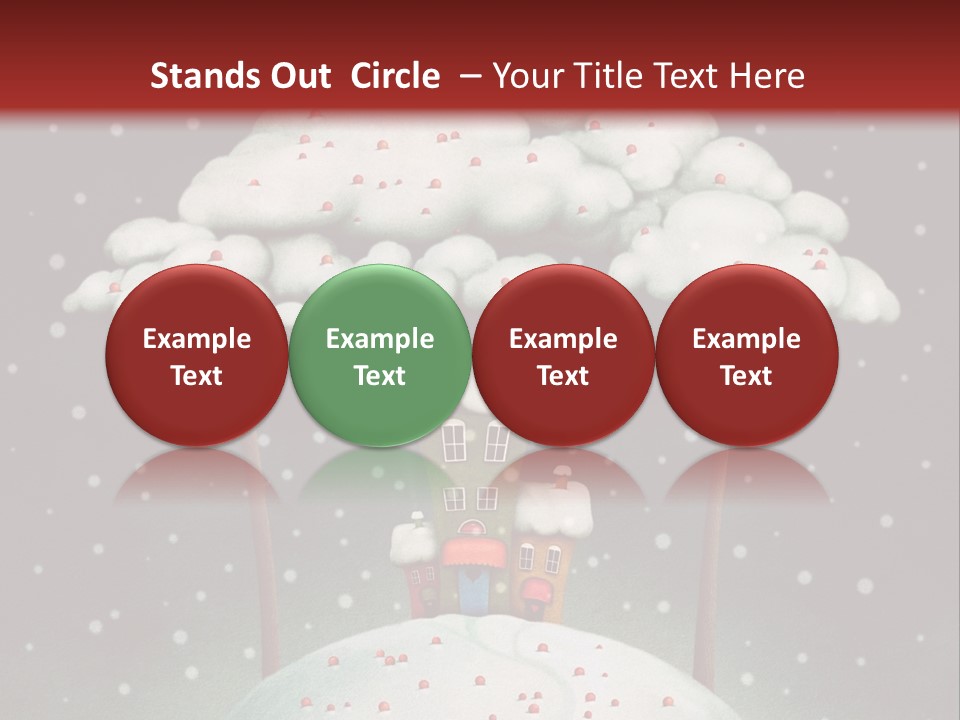 A House On Top Of A Snow Covered Hill PowerPoint Template