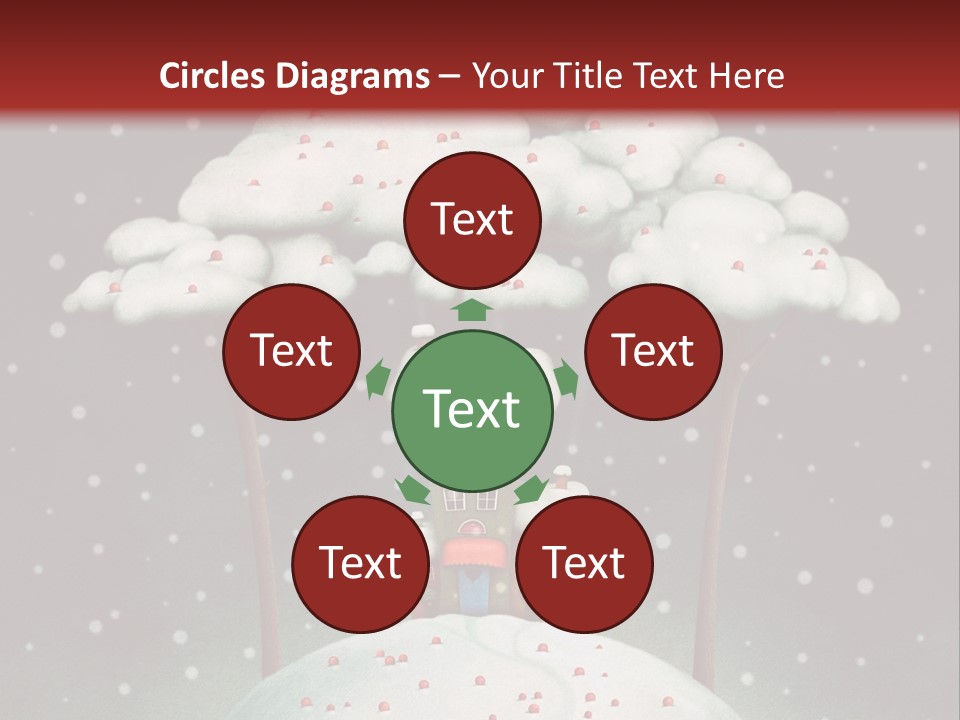 A House On Top Of A Snow Covered Hill PowerPoint Template