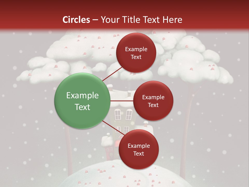 A House On Top Of A Snow Covered Hill PowerPoint Template