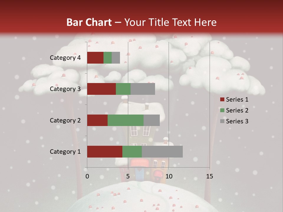 A House On Top Of A Snow Covered Hill PowerPoint Template