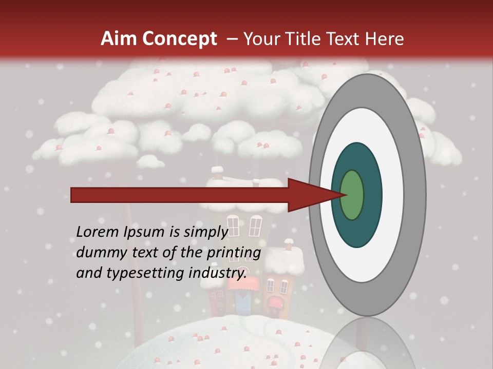 A House On Top Of A Snow Covered Hill PowerPoint Template