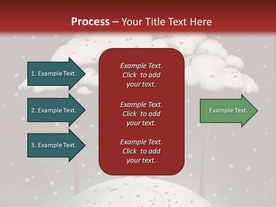 A House On Top Of A Snow Covered Hill PowerPoint Template