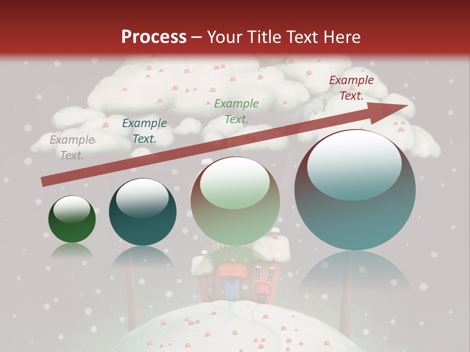 A House On Top Of A Snow Covered Hill PowerPoint Template