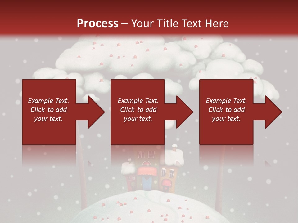 A House On Top Of A Snow Covered Hill PowerPoint Template