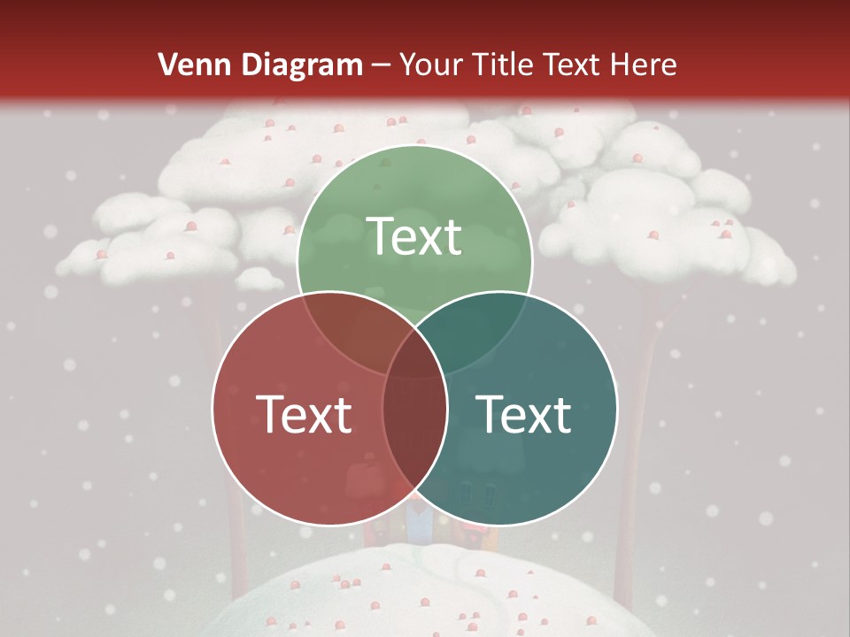 A House On Top Of A Snow Covered Hill PowerPoint Template