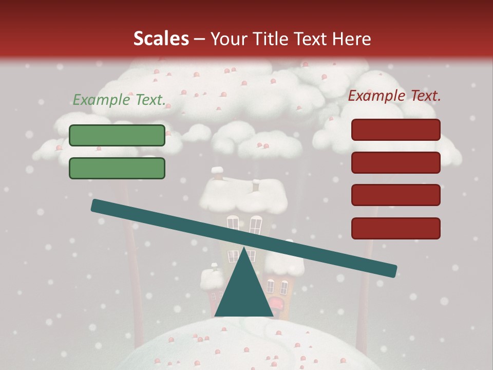 A House On Top Of A Snow Covered Hill PowerPoint Template