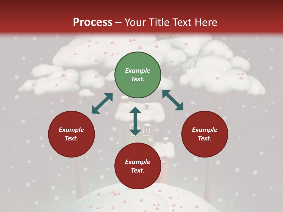 A House On Top Of A Snow Covered Hill PowerPoint Template