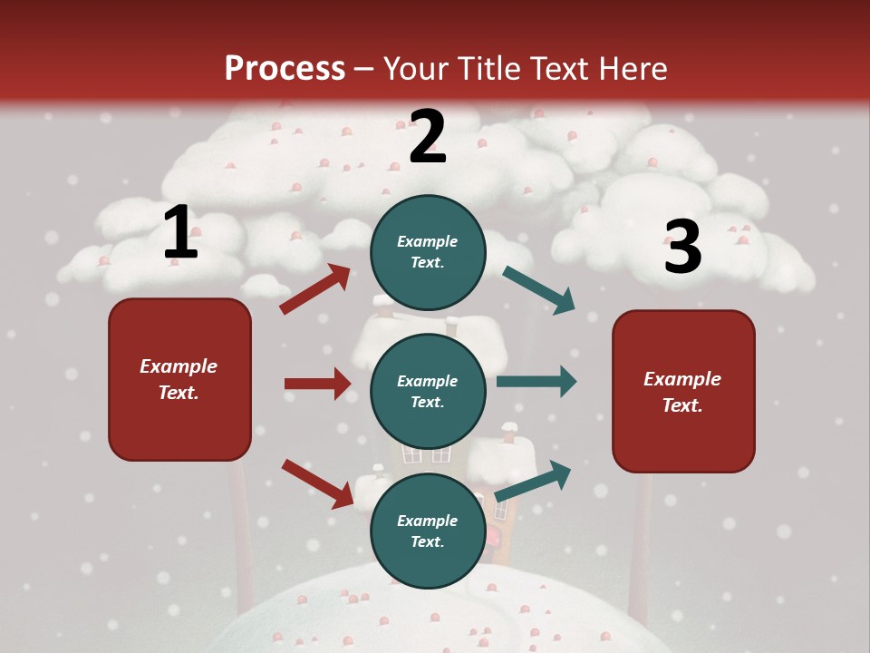 A House On Top Of A Snow Covered Hill PowerPoint Template