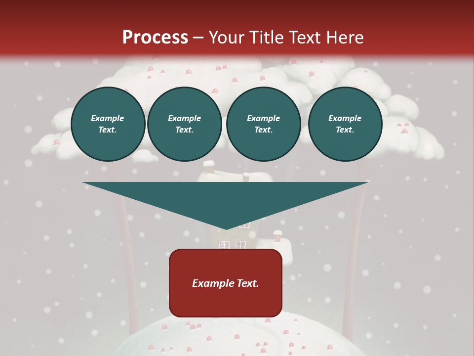 A House On Top Of A Snow Covered Hill PowerPoint Template