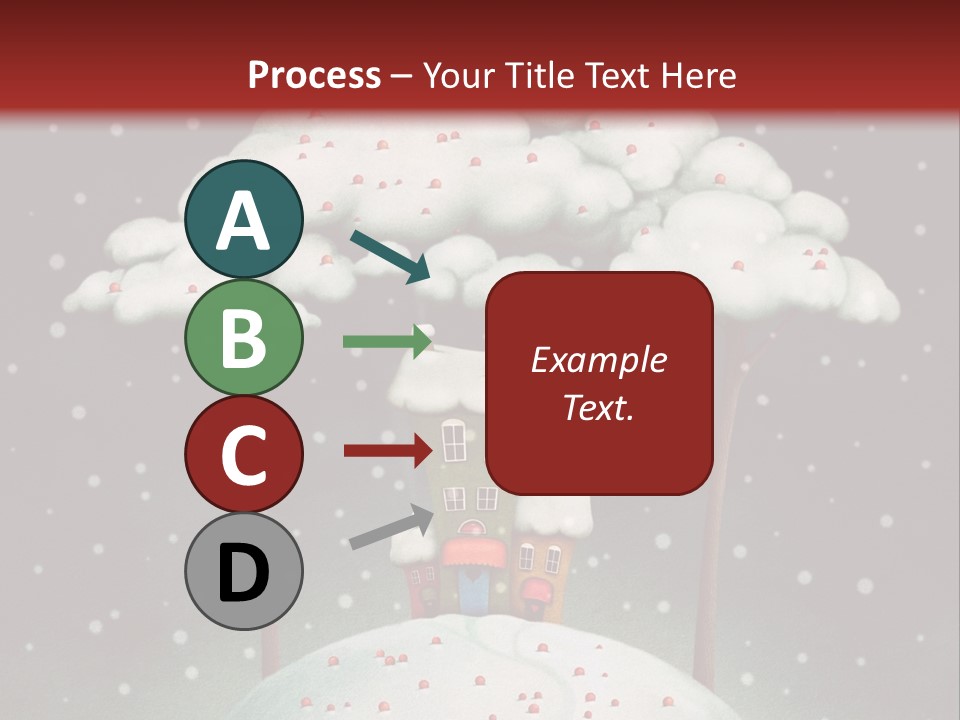 A House On Top Of A Snow Covered Hill PowerPoint Template