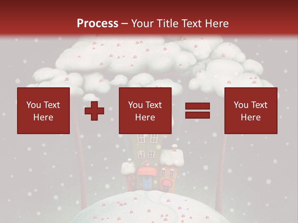 A House On Top Of A Snow Covered Hill PowerPoint Template