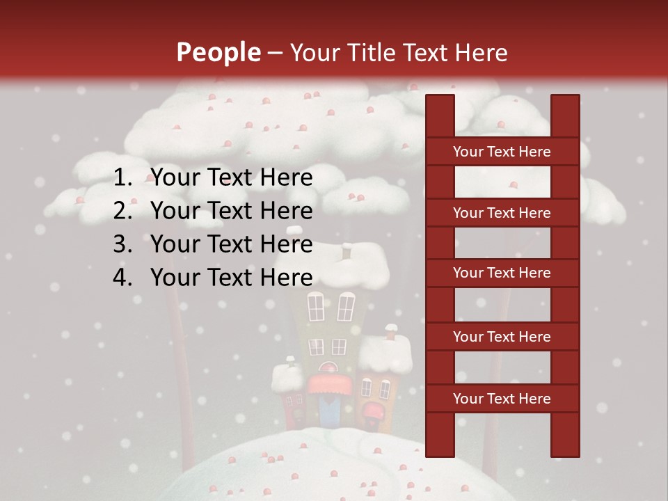 A House On Top Of A Snow Covered Hill PowerPoint Template