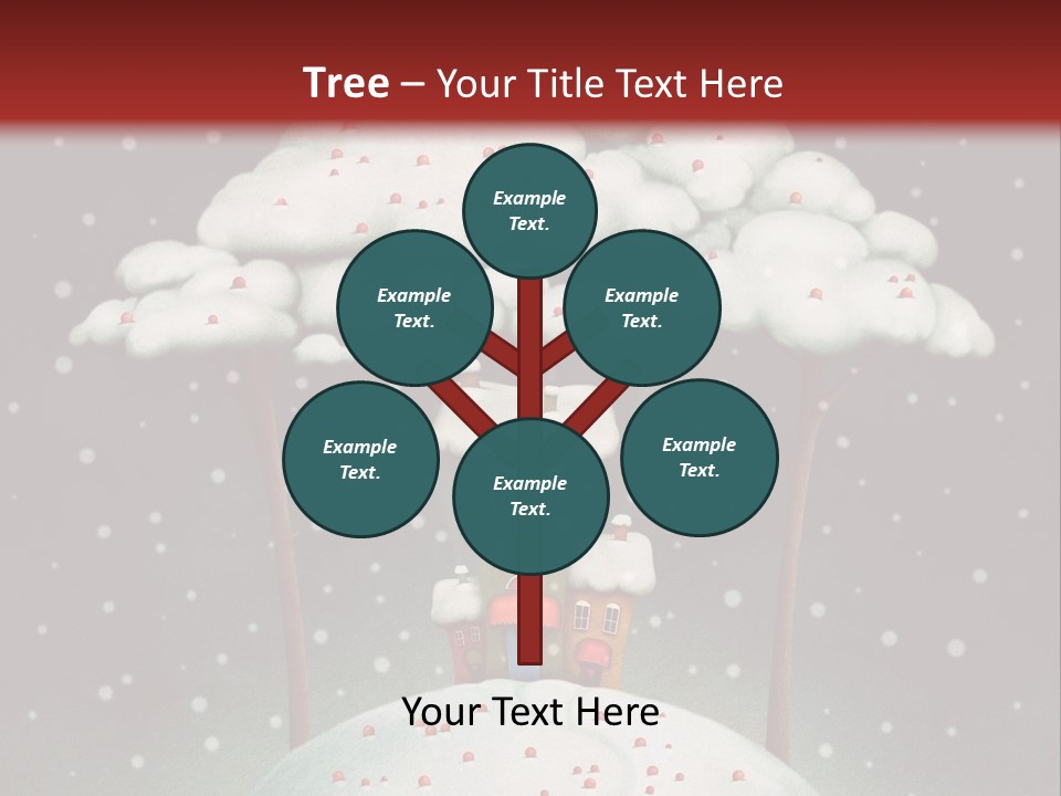 A House On Top Of A Snow Covered Hill PowerPoint Template