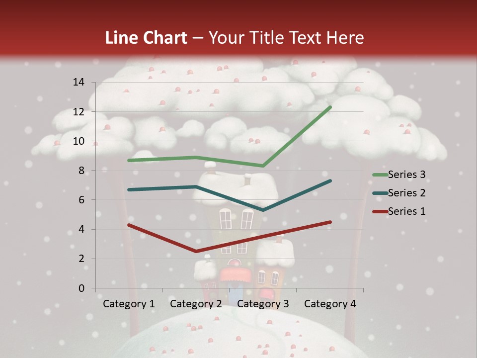 A House On Top Of A Snow Covered Hill PowerPoint Template