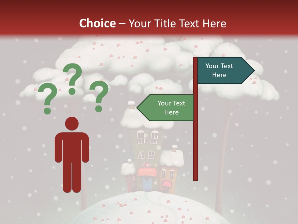 A House On Top Of A Snow Covered Hill PowerPoint Template