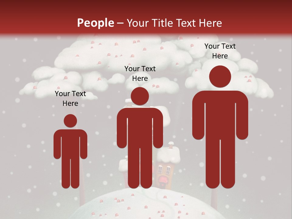 A House On Top Of A Snow Covered Hill PowerPoint Template