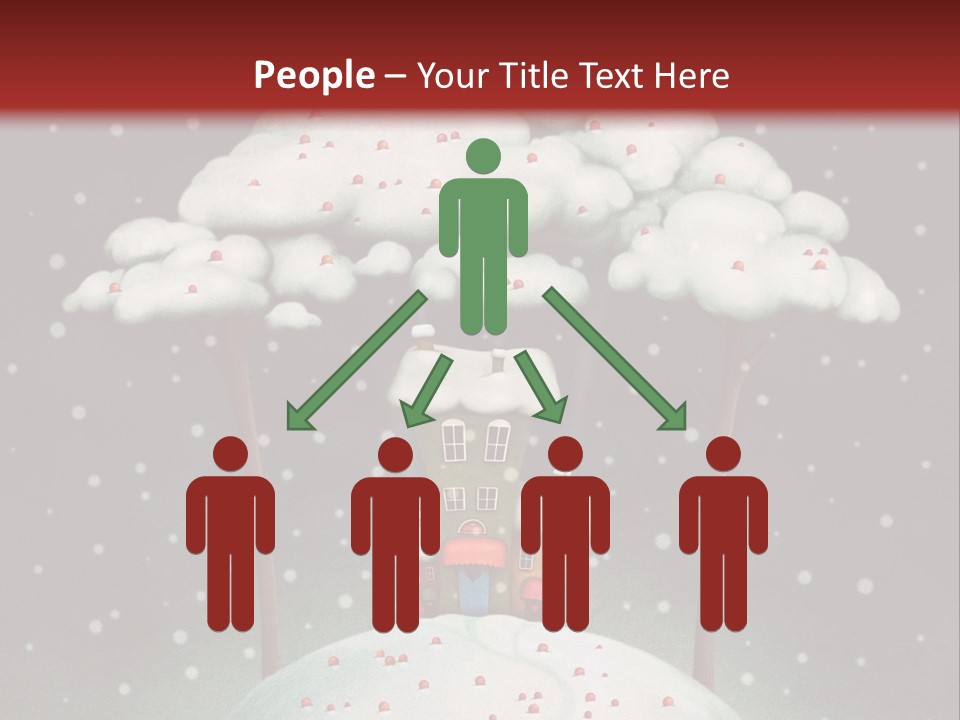 A House On Top Of A Snow Covered Hill PowerPoint Template