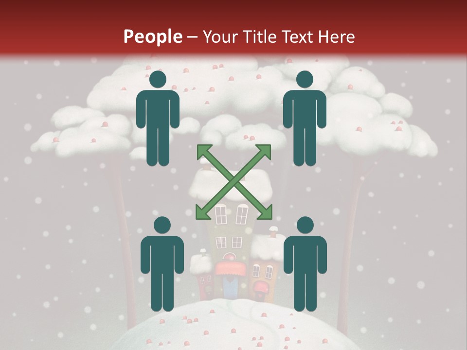 A House On Top Of A Snow Covered Hill PowerPoint Template