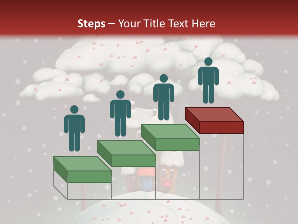 A House On Top Of A Snow Covered Hill PowerPoint Template