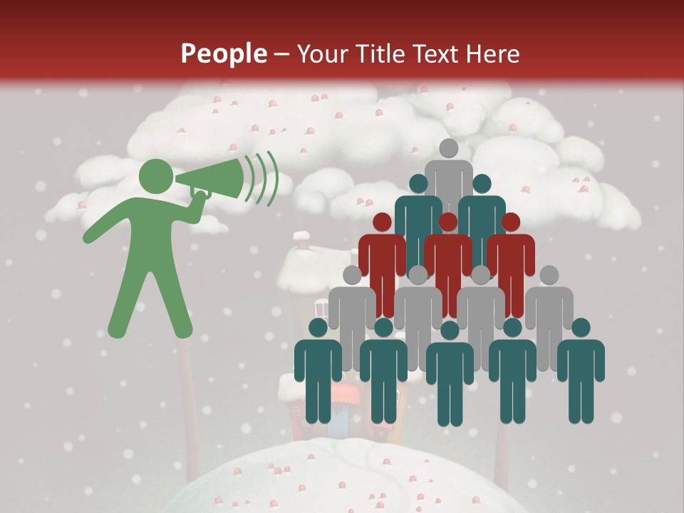 A House On Top Of A Snow Covered Hill PowerPoint Template