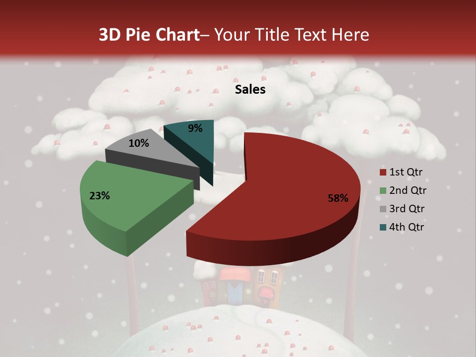 A House On Top Of A Snow Covered Hill PowerPoint Template