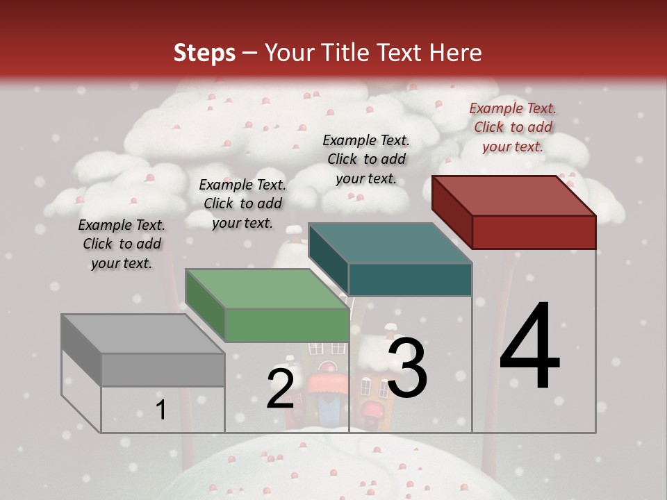 A House On Top Of A Snow Covered Hill PowerPoint Template