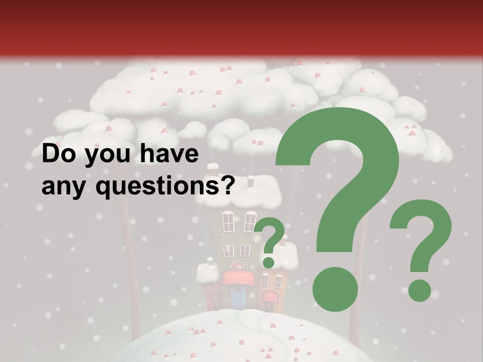 A House On Top Of A Snow Covered Hill PowerPoint Template