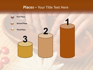 A Person With Their Hands On A Wooden Tray PowerPoint Template